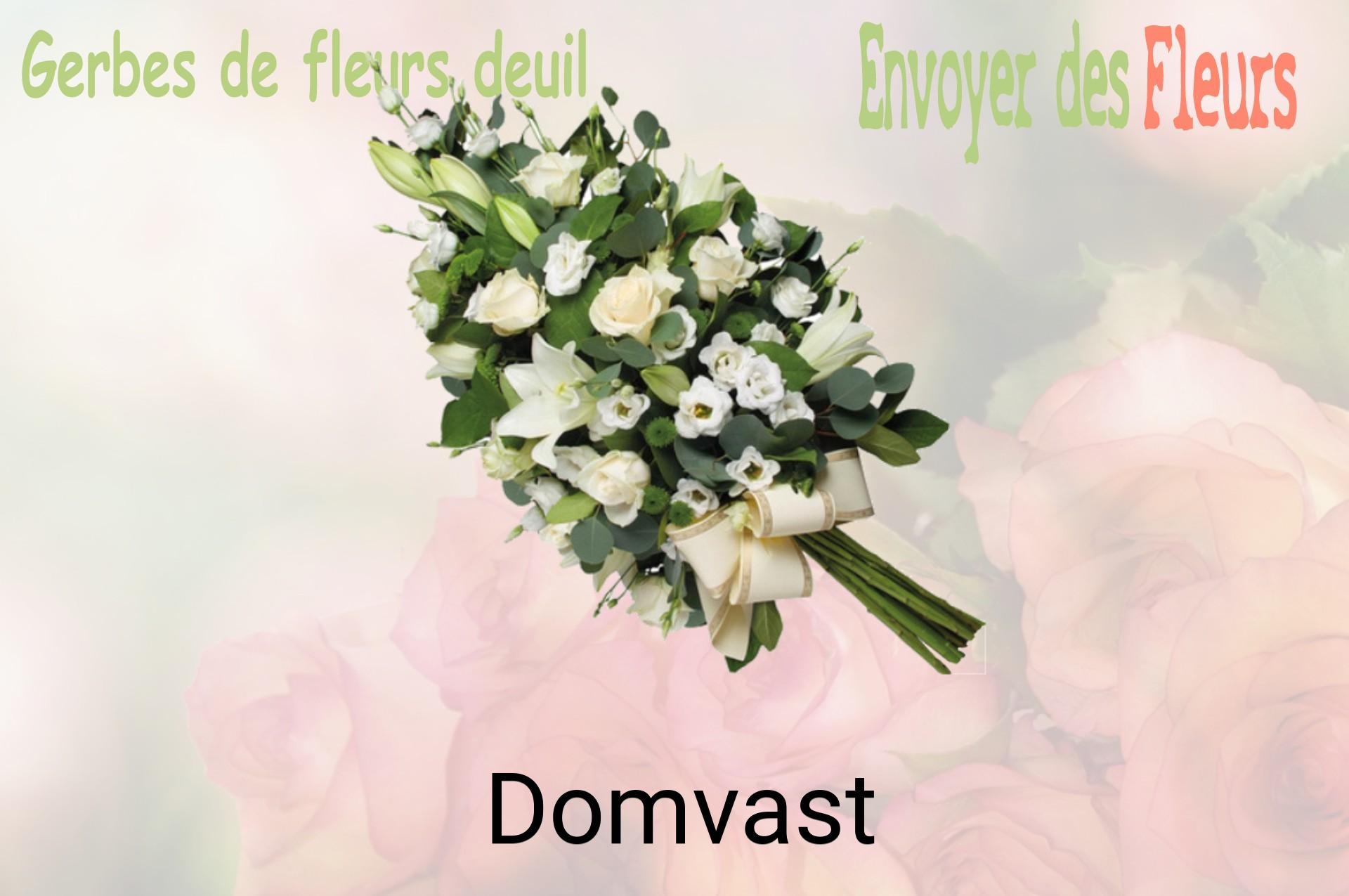 Gerbe de fleurs de deuil livrée à Domvast